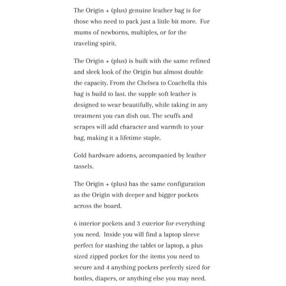 COPY - RAINA Co. leather backpack / diaper bag - Picture 9 of 9